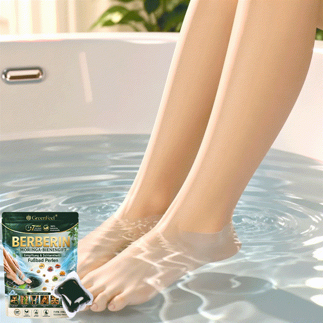 德☘️ GreenFeel® Berberin-Moringa-Bienengift Detox-Schlankheits-Fußbadperlen unterstützen das Gewichtsmanagement, die Lymphdrainage, eine gesunde Durchblutung, das weibliche Wohlbefinden und ein straffer wirkendes Hautbild. 🔥