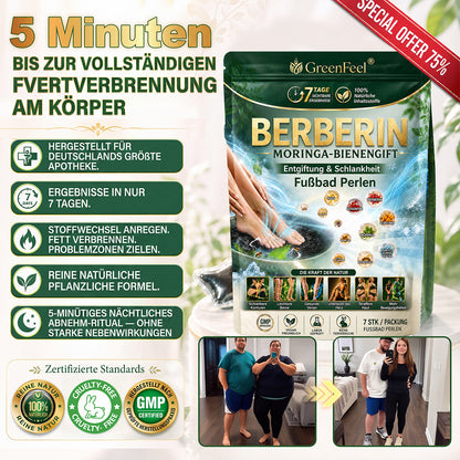 德☘️ GreenFeel® Berberin-Moringa-Bienengift Detox-Schlankheits-Fußbadperlen unterstützen das Gewichtsmanagement, die Lymphdrainage, eine gesunde Durchblutung, das weibliche Wohlbefinden und ein straffer wirkendes Hautbild. 🔥