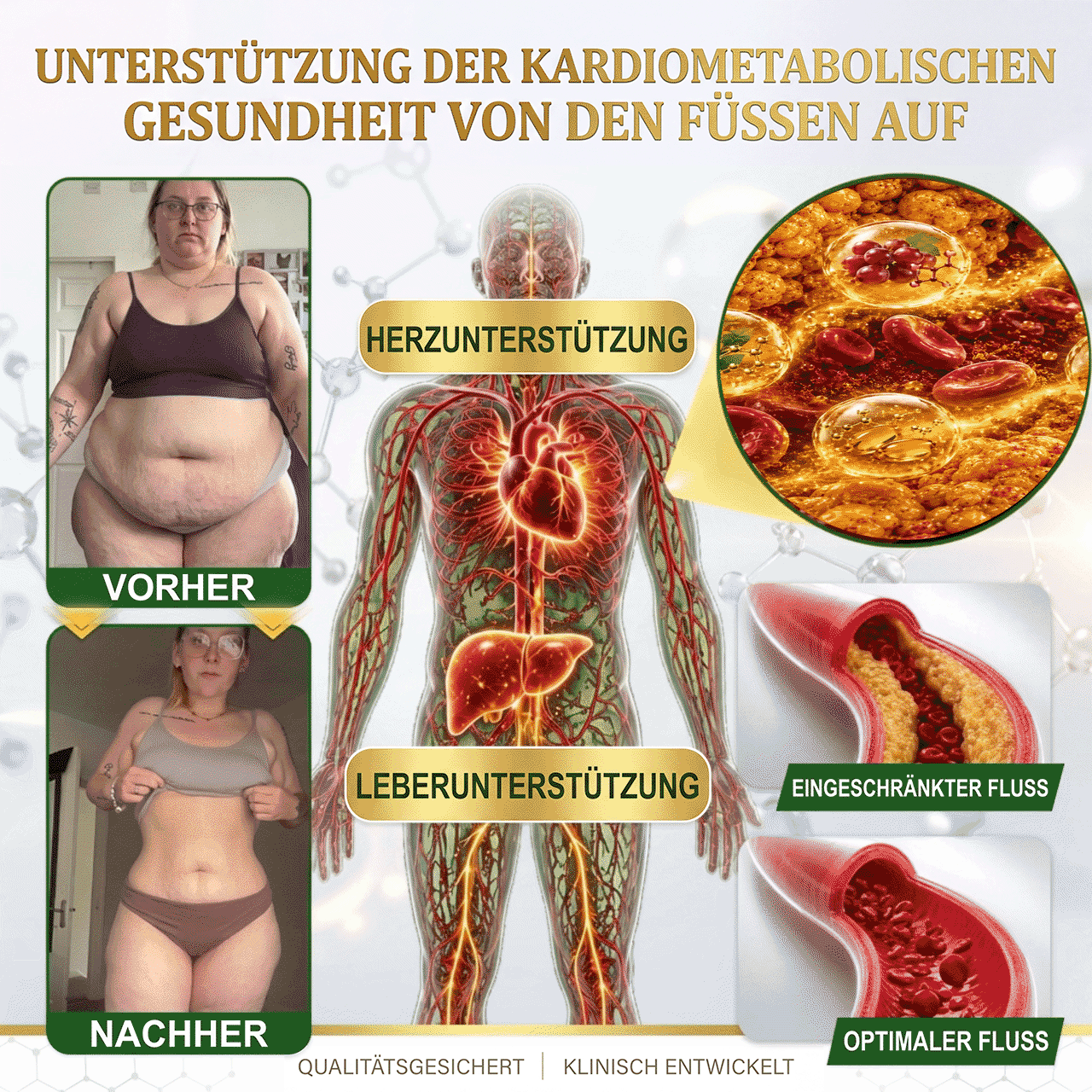 德☘️ GreenFeel® Berberin-Moringa-Bienengift Detox-Schlankheits-Fußbadperlen unterstützen das Gewichtsmanagement, die Lymphdrainage, eine gesunde Durchblutung, das weibliche Wohlbefinden und ein straffer wirkendes Hautbild. 🔥