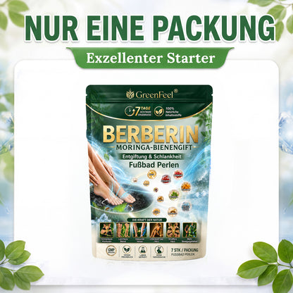 德☘️ GreenFeel® Berberin-Moringa-Bienengift Detox-Schlankheits-Fußbadperlen unterstützen das Gewichtsmanagement, die Lymphdrainage, eine gesunde Durchblutung, das weibliche Wohlbefinden und ein straffer wirkendes Hautbild. 🔥