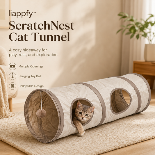 liappfy™ ScratchNest Cat Tunnel