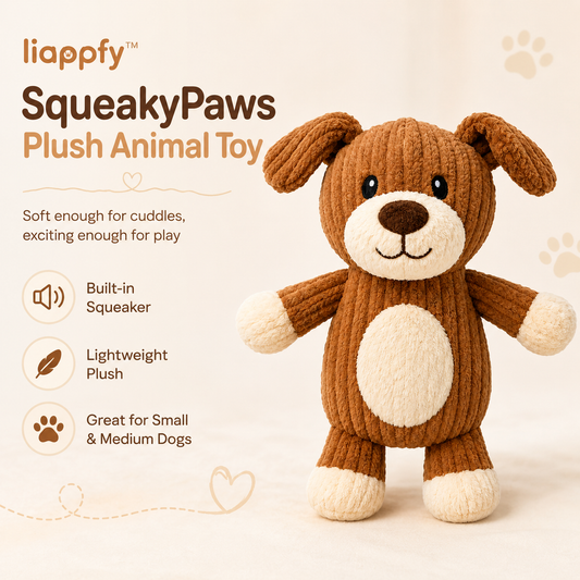 liappfy™ SqueakyPaws Plush Animal Toy